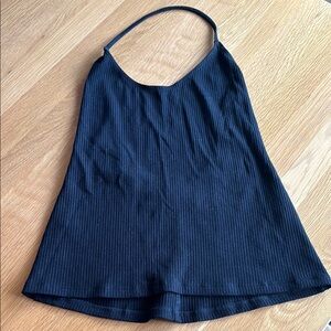 Reformation Black Halter Jenni Top Size Medium